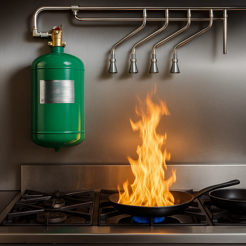 نظام إطفاء حرائق المطابخ (Kitchen hood Firefighting)